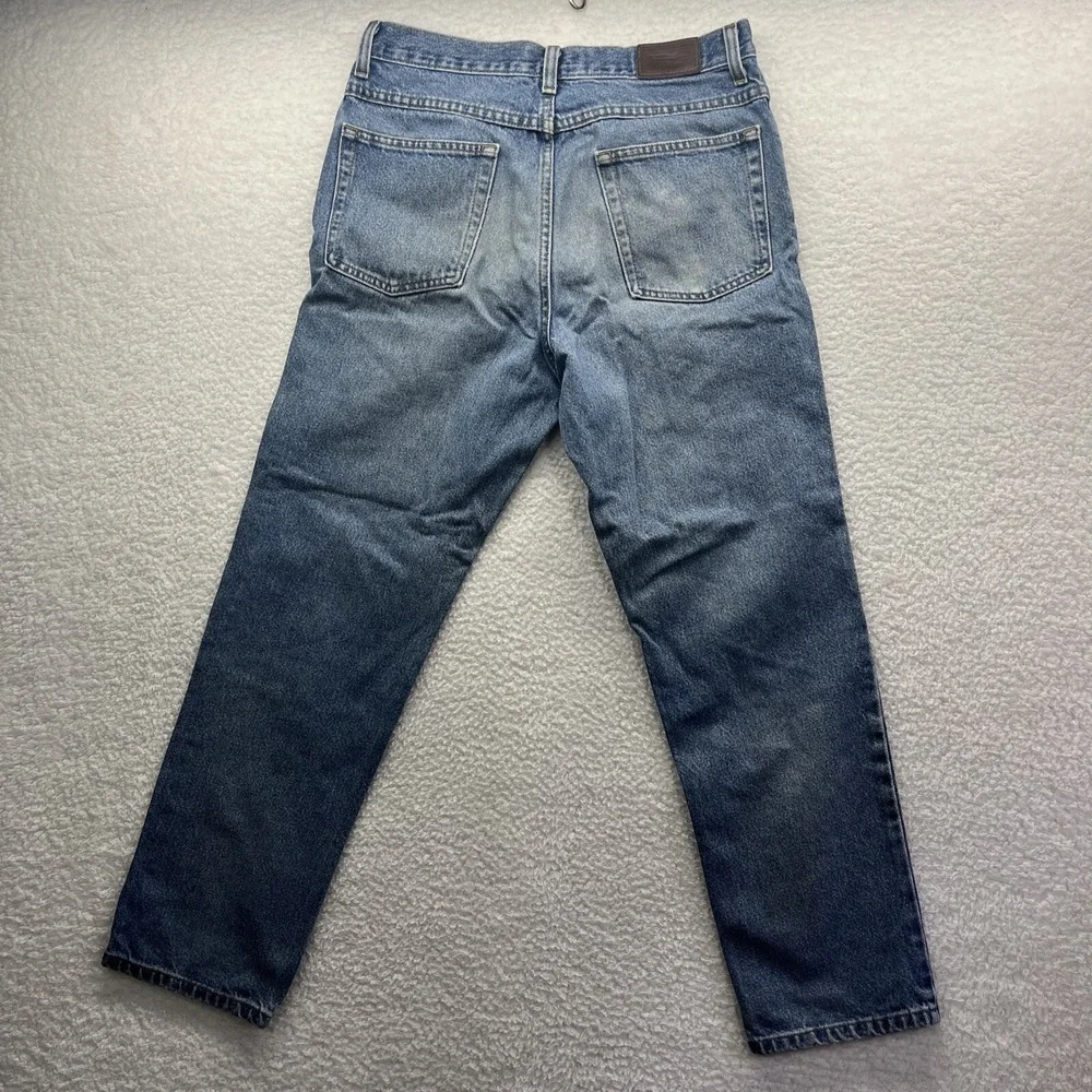 L.L.Bean Jeans Mens 32x29 Blue Classic Fit Straight Leg Denim Cotton 31x27 Chore
